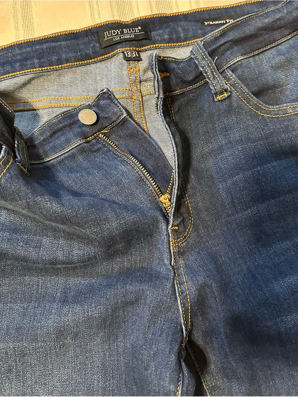 Judy Blue Straight Fit Medium Wash Denim Jeans Women’s 13/31 - Picture 13 of 16